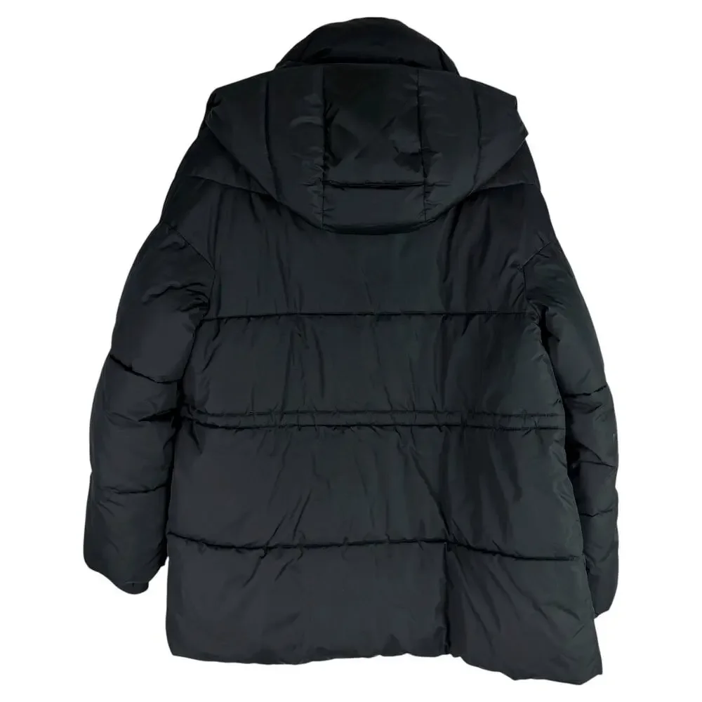 J. Crew New Chateau Puffer Coat Water Resistant Black Size M